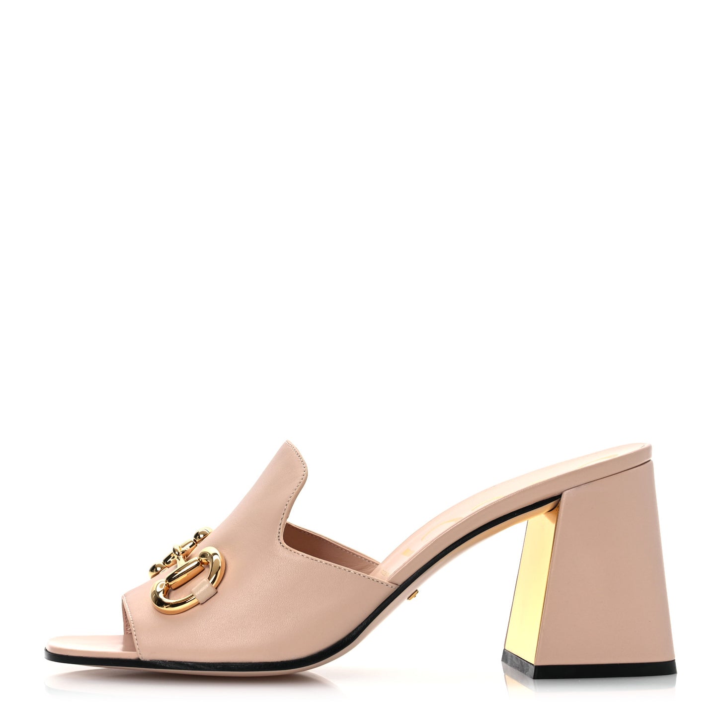Nappa Horsebit 75mm Slide Sandals 41.5 Skin Rose
