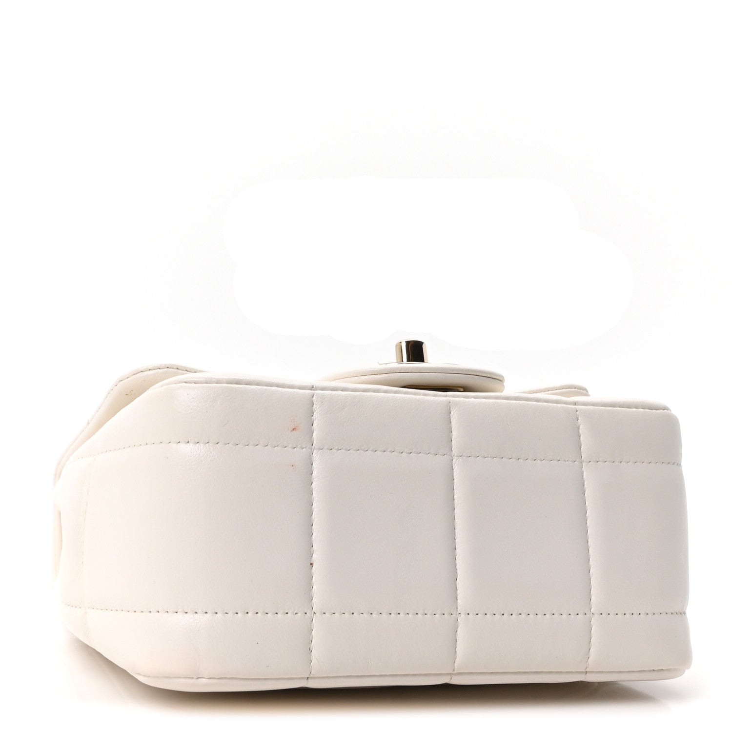 Chanel Lambskin Resin Crystal Square Quilted Monacoco Mini Square Flap White 4 of 11