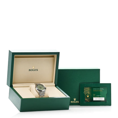Rolex Stainless Steel 36mm Oyster Perpetual Watch Pistachio 126000 5 of 5