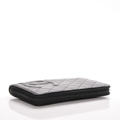 Chanel Calfskin Cambon Zip Around Organizer Wallet Black 4 of 8
