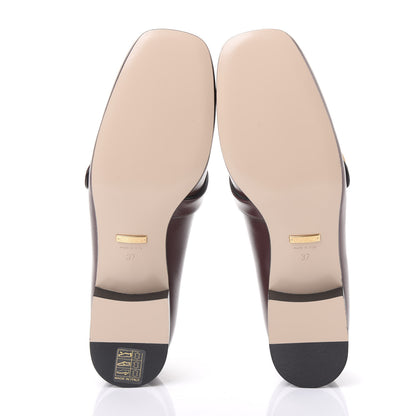 Gucci Malaga Kid Womens GG Marmont Loafers 37 Vintage Bordeaux 5 of 10