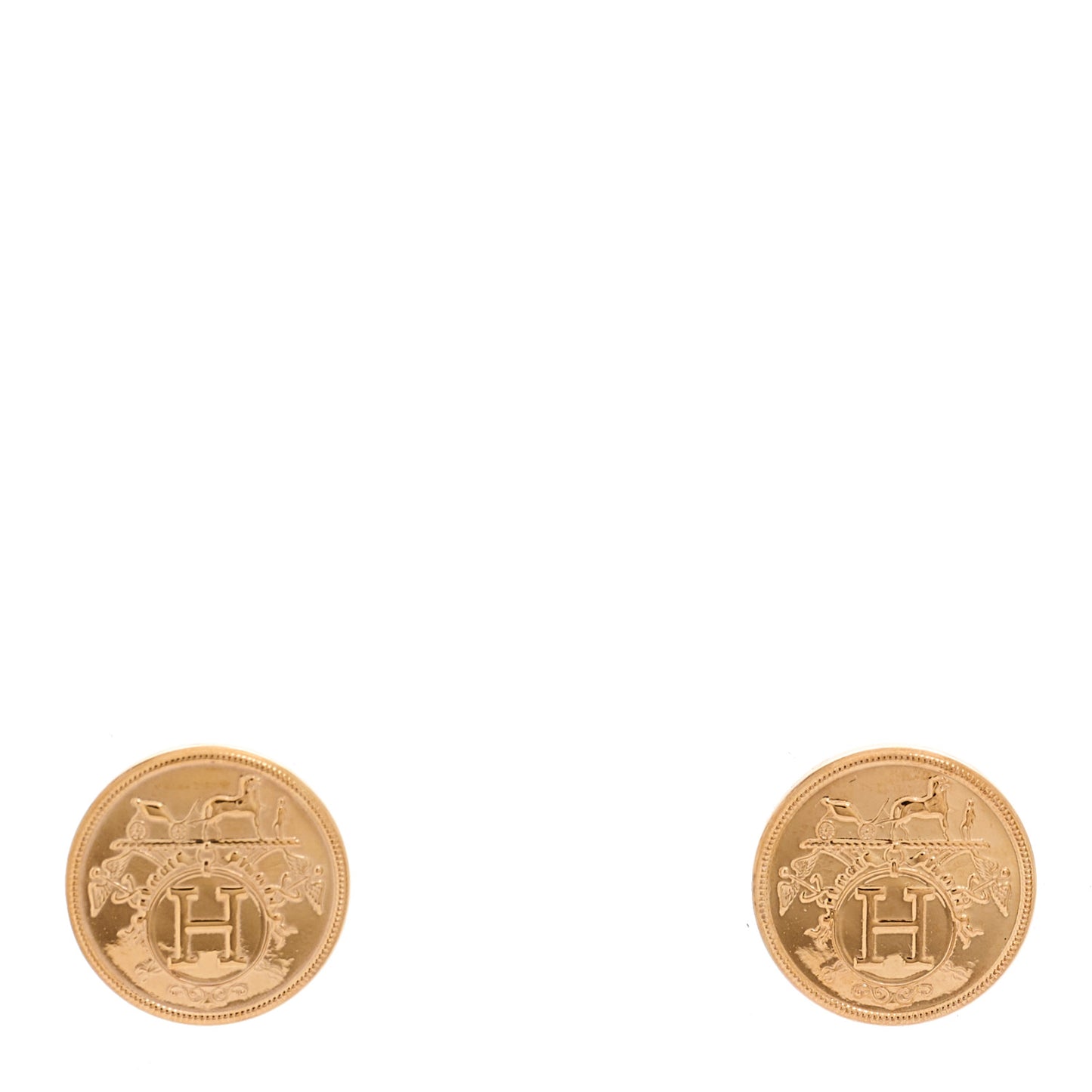 18K Rose Gold TPM Ex-Libris Stud Earrings