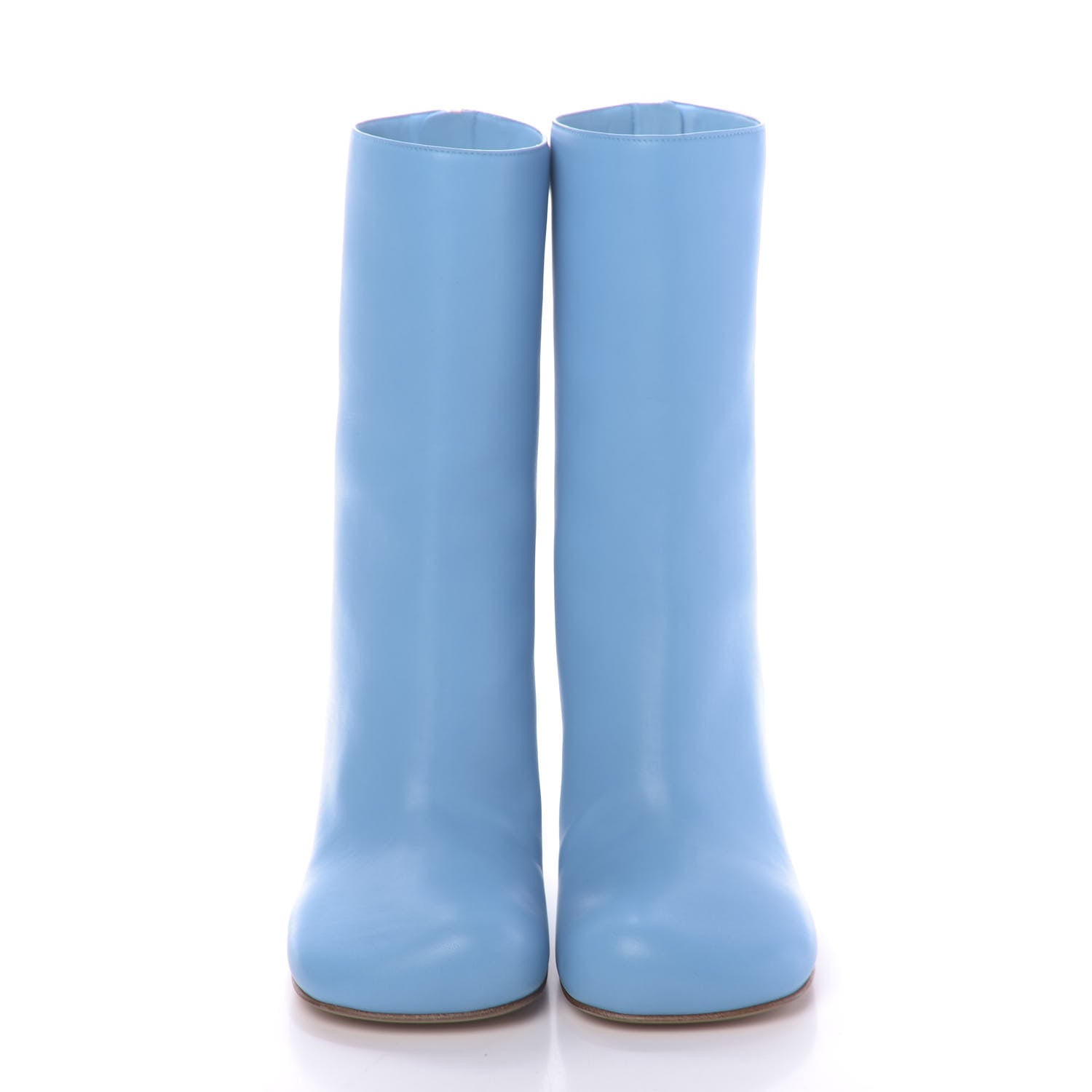 Bottega Veneta Nappa Bloc Ankle Boots 39 Sky Blue 4 of 10