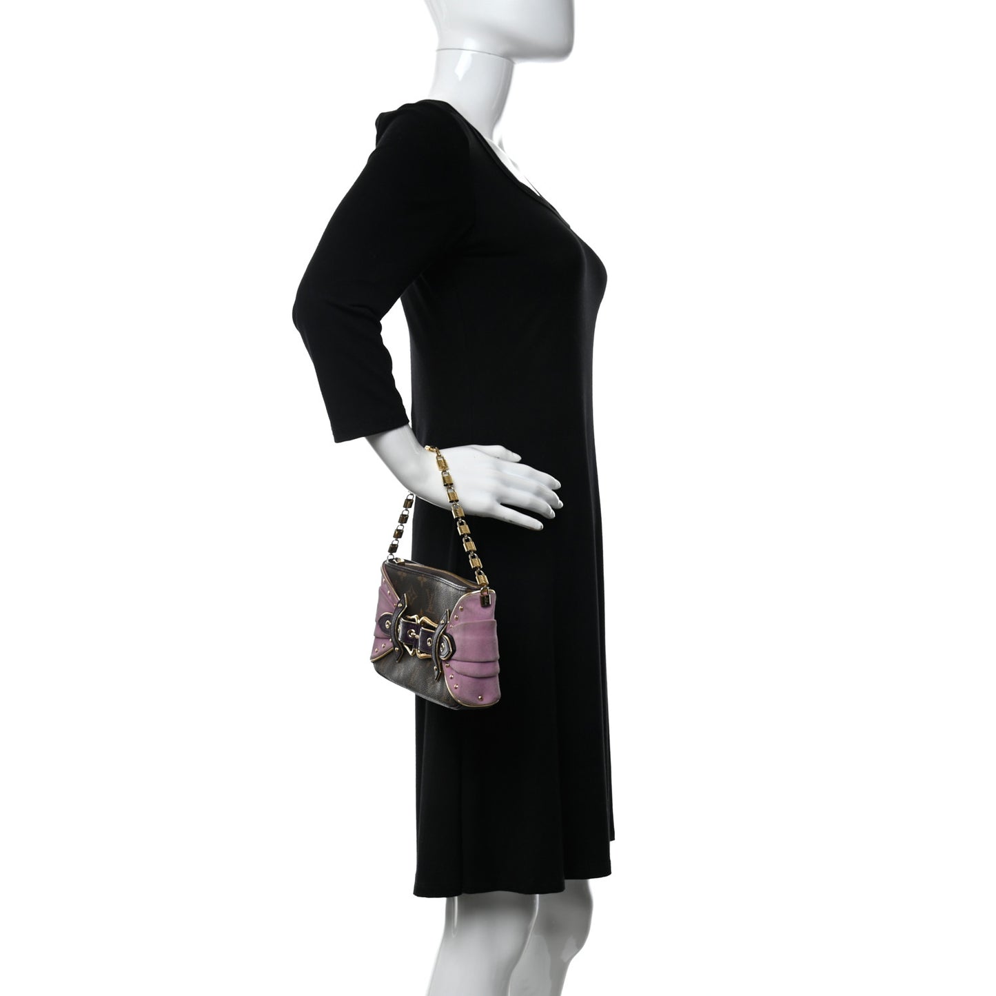 Monogram Suede Ostrich Les Extraordinaires Pochette