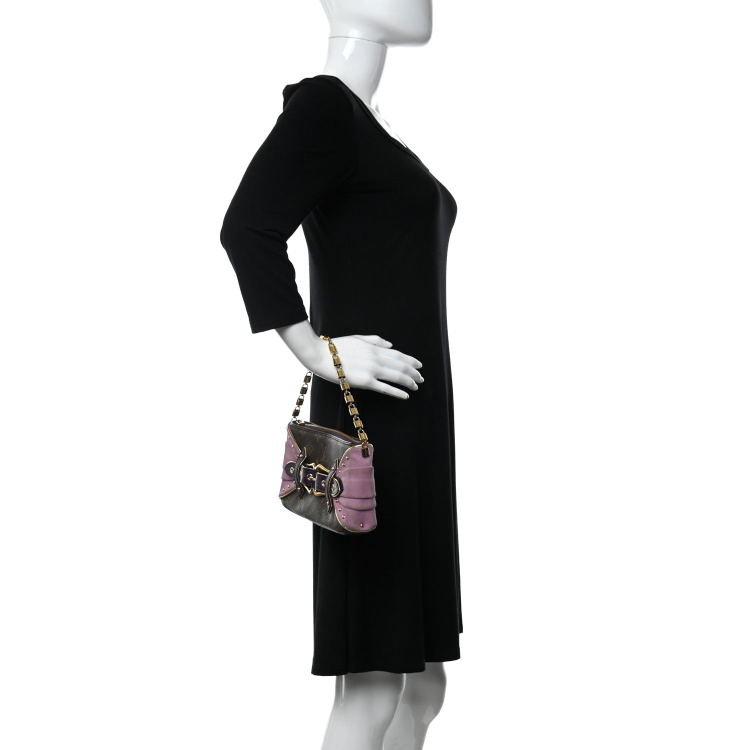 Louis Vuitton Monogram Suede Ostrich Les Extraordinaires Pochette 2 of 11