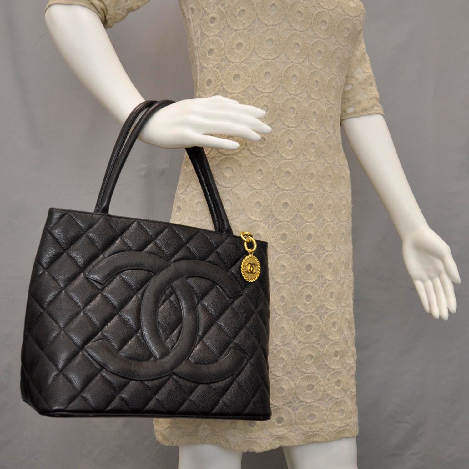 Chanel Caviar Quilted Medallion Tote Black 2 of 10
