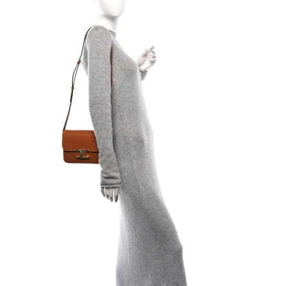 Celine Shiny Calfskin Teen Triomphe Tan 2 of 13