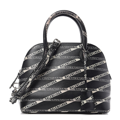 Balenciaga Calfskin Losange Monogram S Ville Top Handle Bag Black Grey 1 of 11