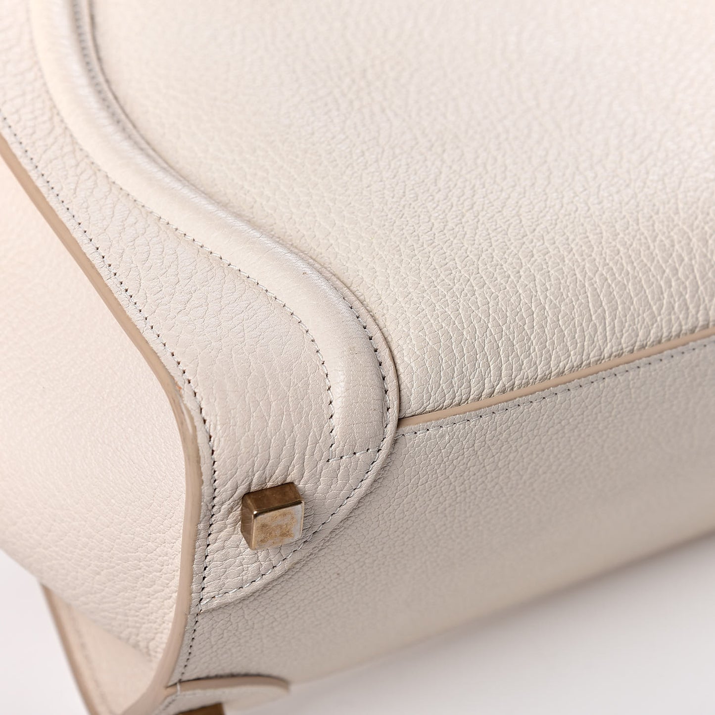 Goatskin Micro Luggage White