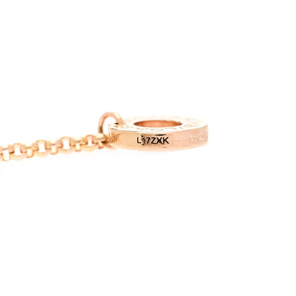 Bulgari 18K Rose Gold Diamond Small B.Zero1 Pave Pendant Necklace 5 of 7