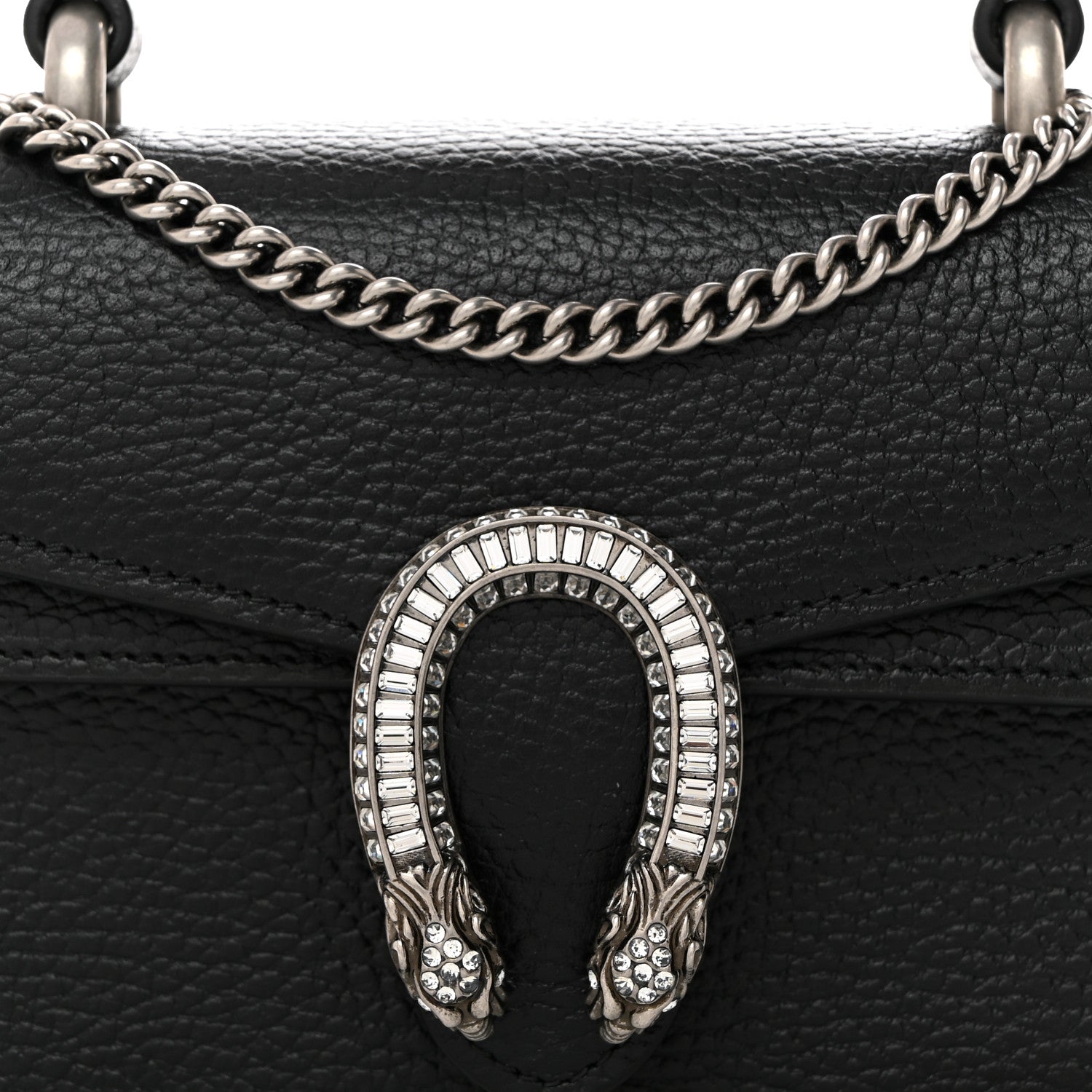 Gucci Dollar Calfskin Crystal Mini Dionysus Top Handle Bag Black Crystal 8 of 10