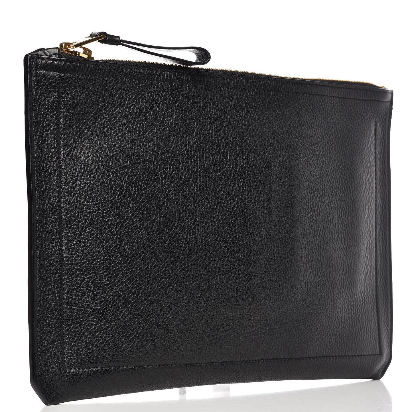 TOM FORD Calfskin Clutch With Handle Black
