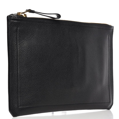 Gucci TOM FORD Calfskin Clutch With Handle Black 3 of 8
