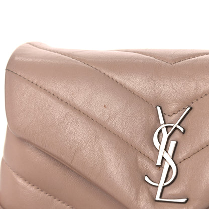 Saint Laurent Calfskin Y Quilted Monogram Toy Loulou Crossbody Bag Marble Pink 16 of 19