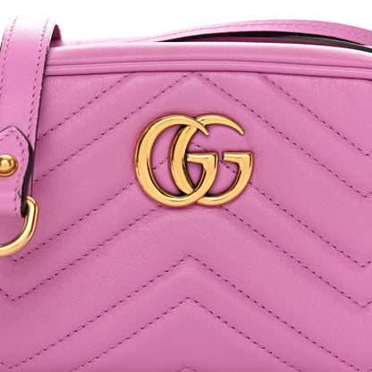 Gucci Calfskin Matelasse Mini GG Marmont Chain Shoulder Bag Candy Mousse 8 of 13