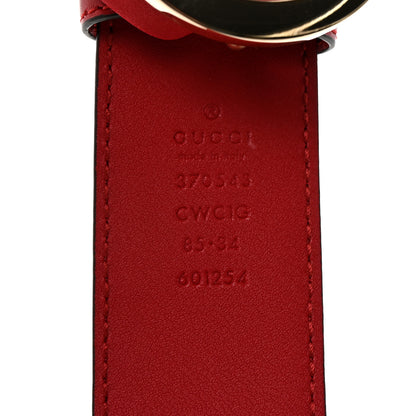Gucci Guccissima Signature Interlocking G 37mm Belt 85 34 Hibiscus Red 5 of 5