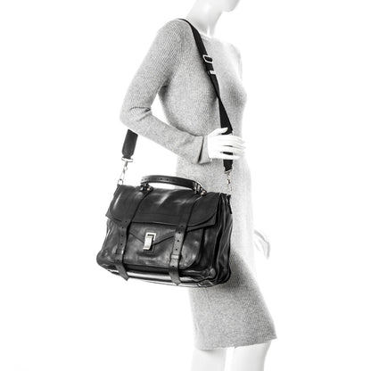Proenza Schouler Lambskin PS1 Extra Large Satchel Black 2 of 10