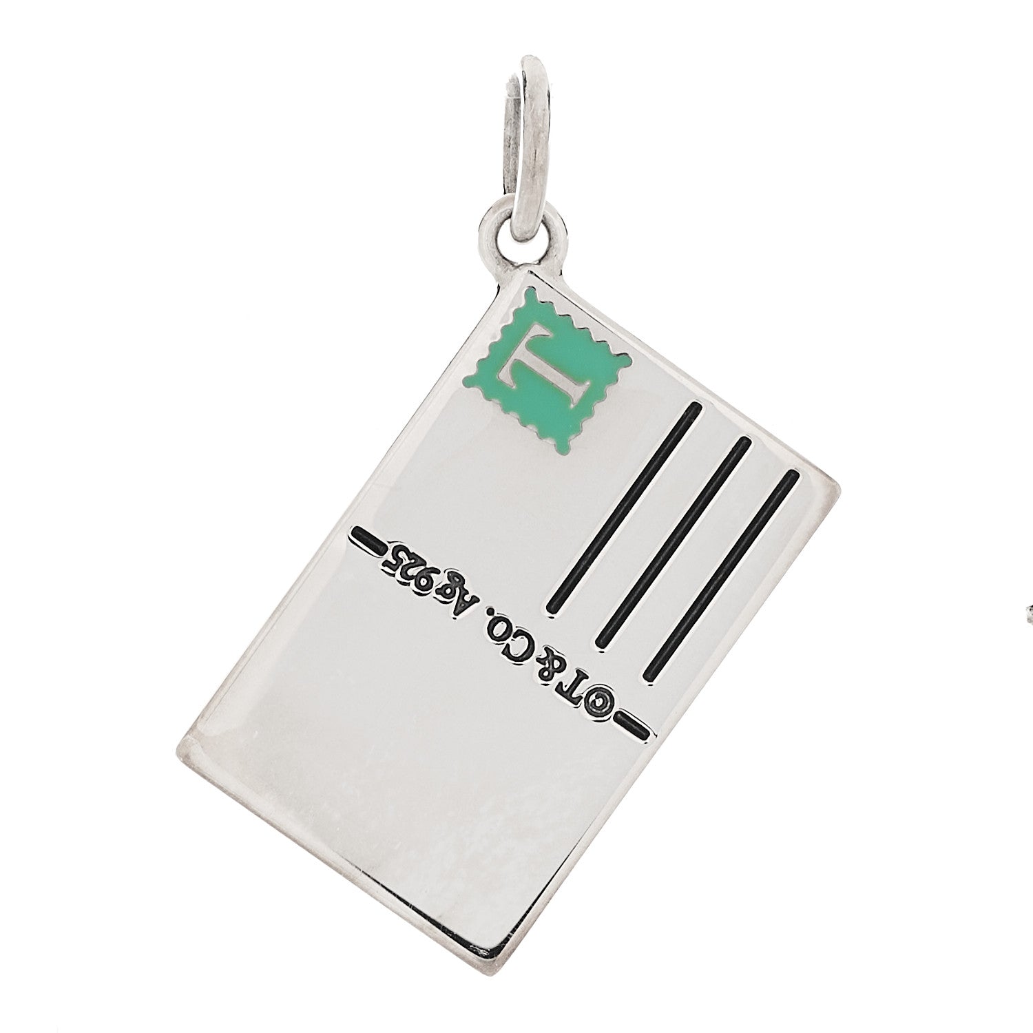 Tiffany Sterling Silver Enamel Las Vegas Postcard Charm Blue 3 of 5