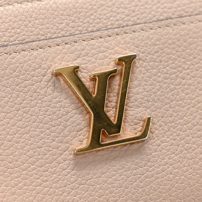 Louis Vuitton Calfskin Lockme Zippy Coin Purse Greige 7 of 9