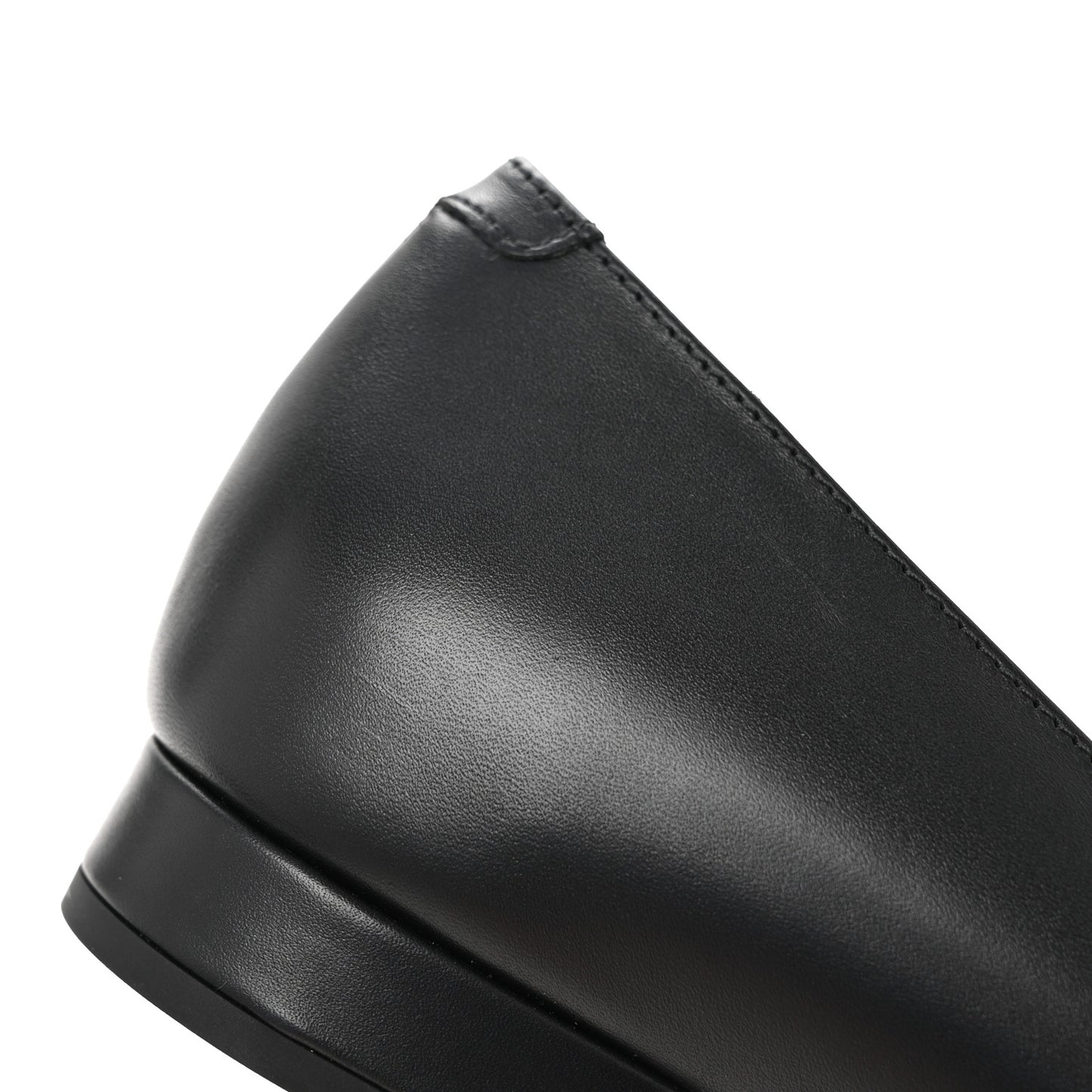 Lambskin Cap Toe CC Uniform Ballerina Flats 37 Black