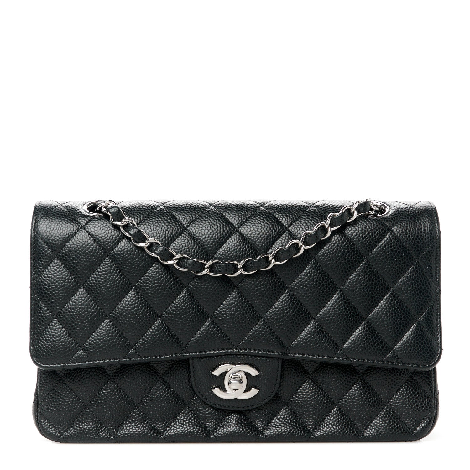 Chanel Caviar Quilted Medium Double Flap Black 1 of 12