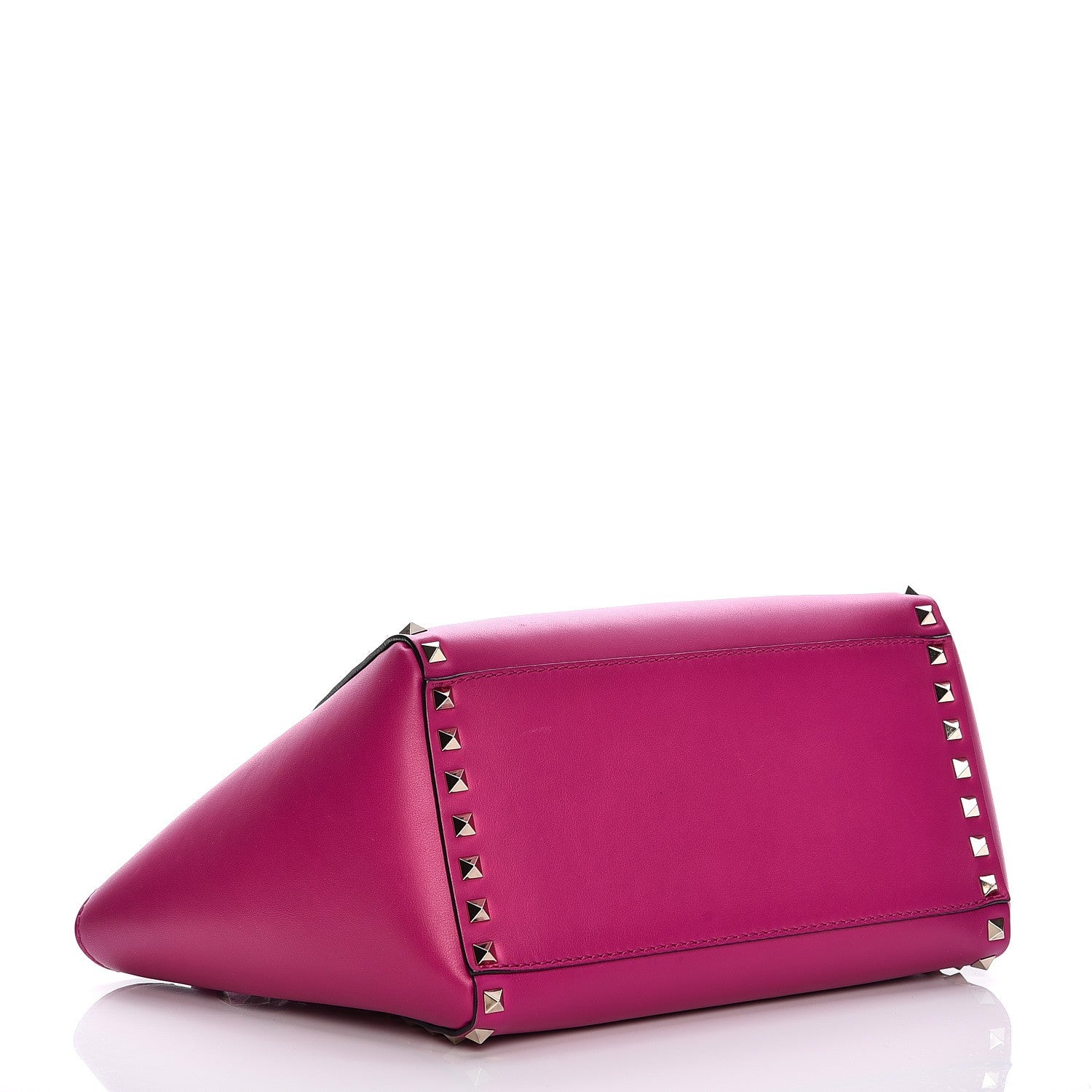 Valentino Garavani Vitello Small Rockstud Double Handle Tote Fuxia 5 of 10