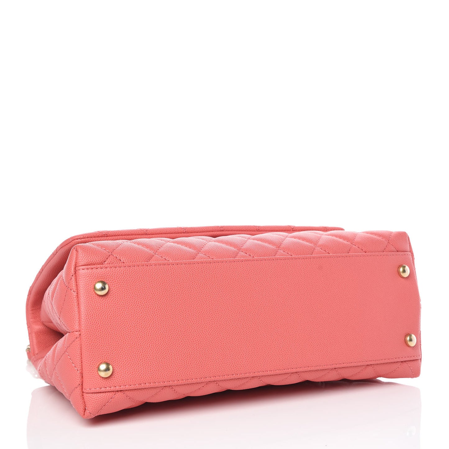 Caviar Quilted Small Coco Handle Flap Pink