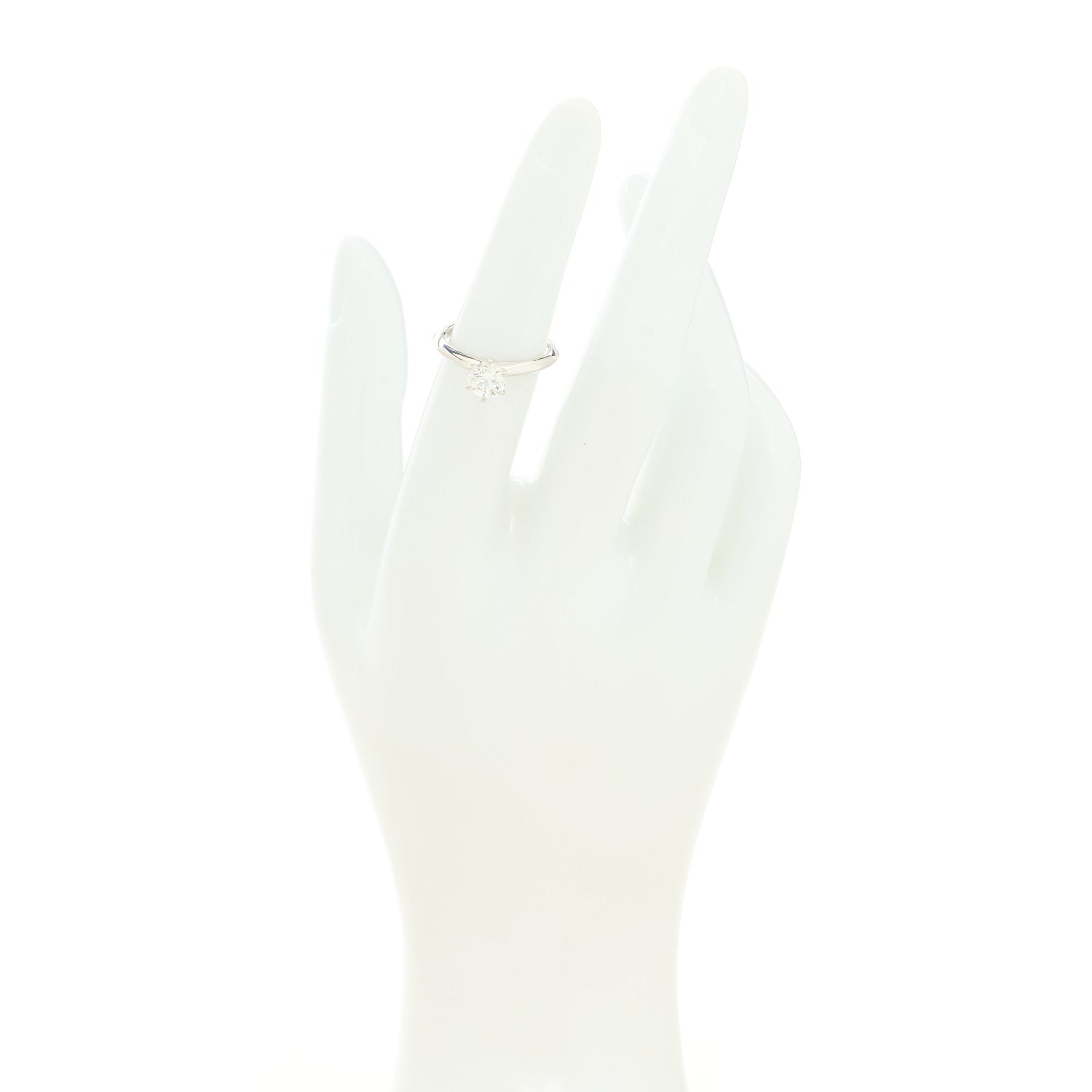 Tiffany Platinum Diamond .77ct Solitaire Engagement Ring 50 5.25 2 of 6