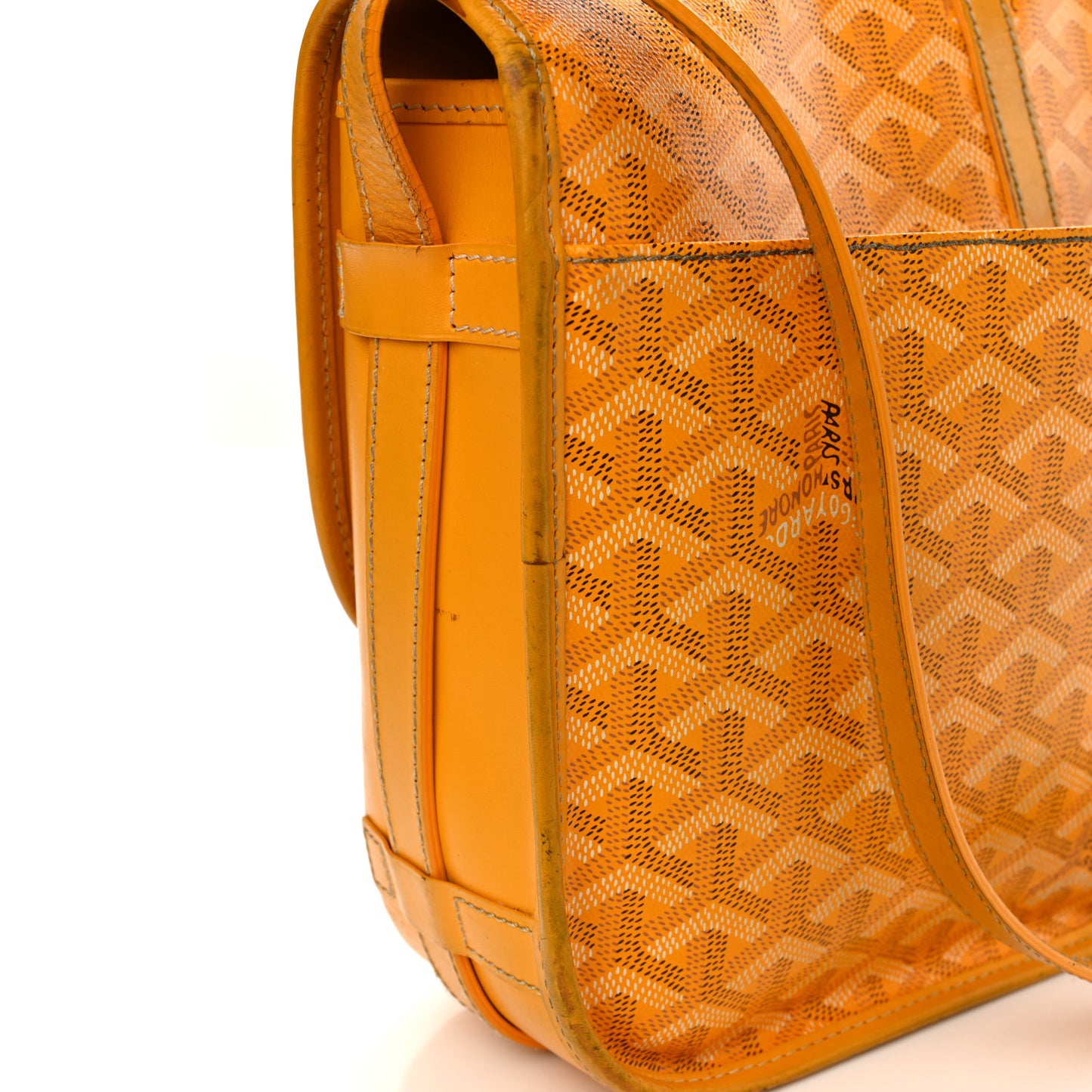 Goyardine Belvedere II MM Messenger Bag Yellow