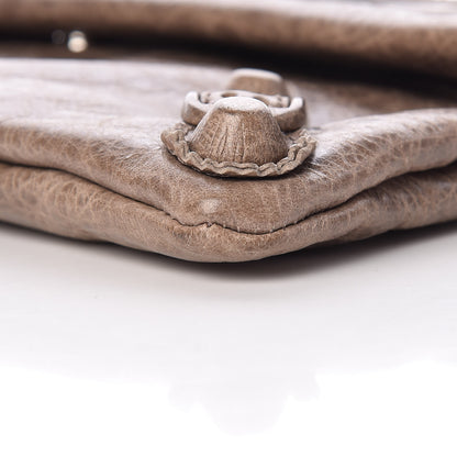 Balenciaga Agneau Giant Brogues Hardware Envelope Clutch Gris Poivre 9 of 9