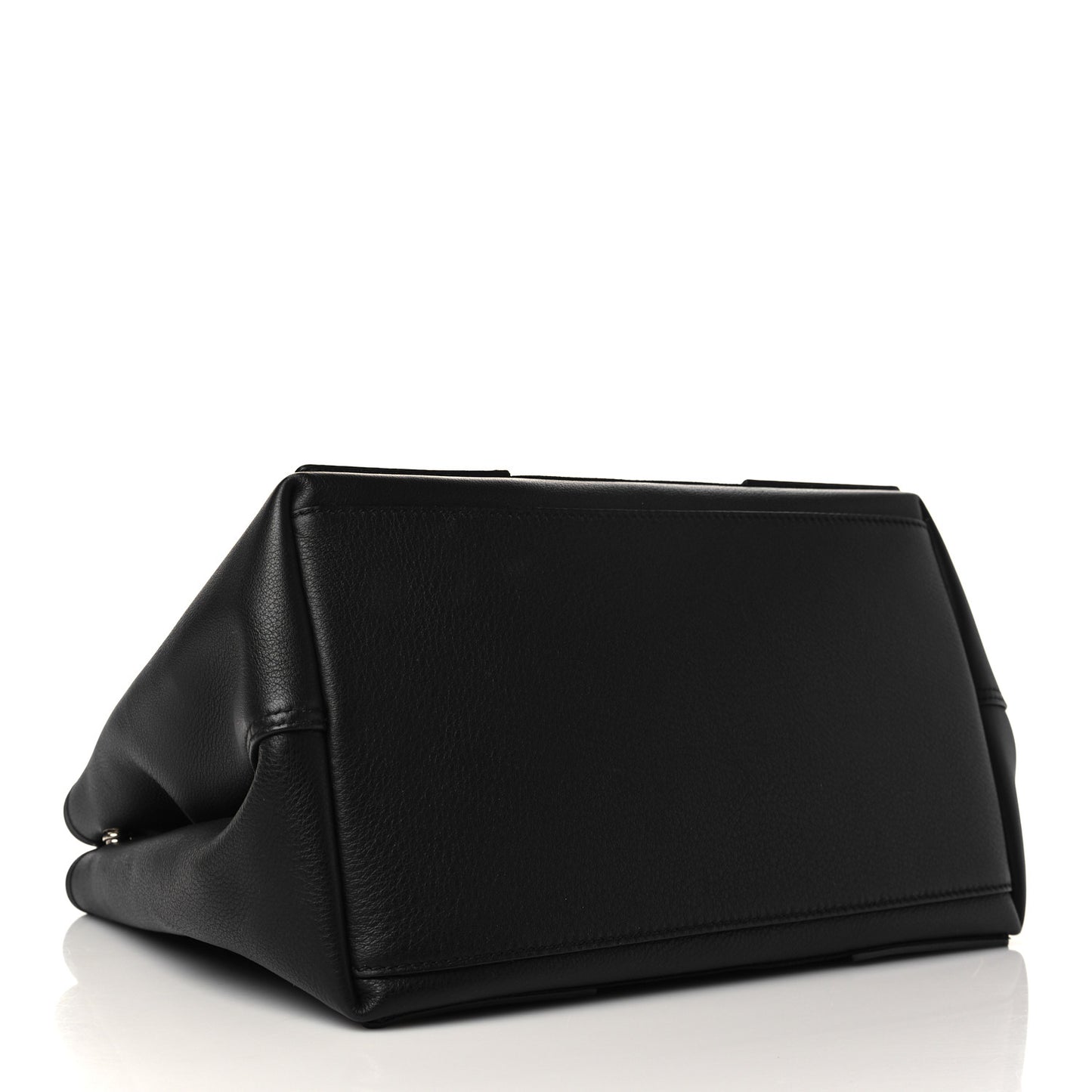 Calfskin S Navy Cabas Black