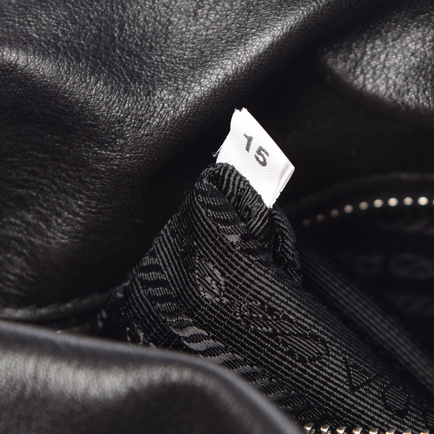 Prada Tessuto Nylon Vitello Shoulder Bag Black 7 of 9