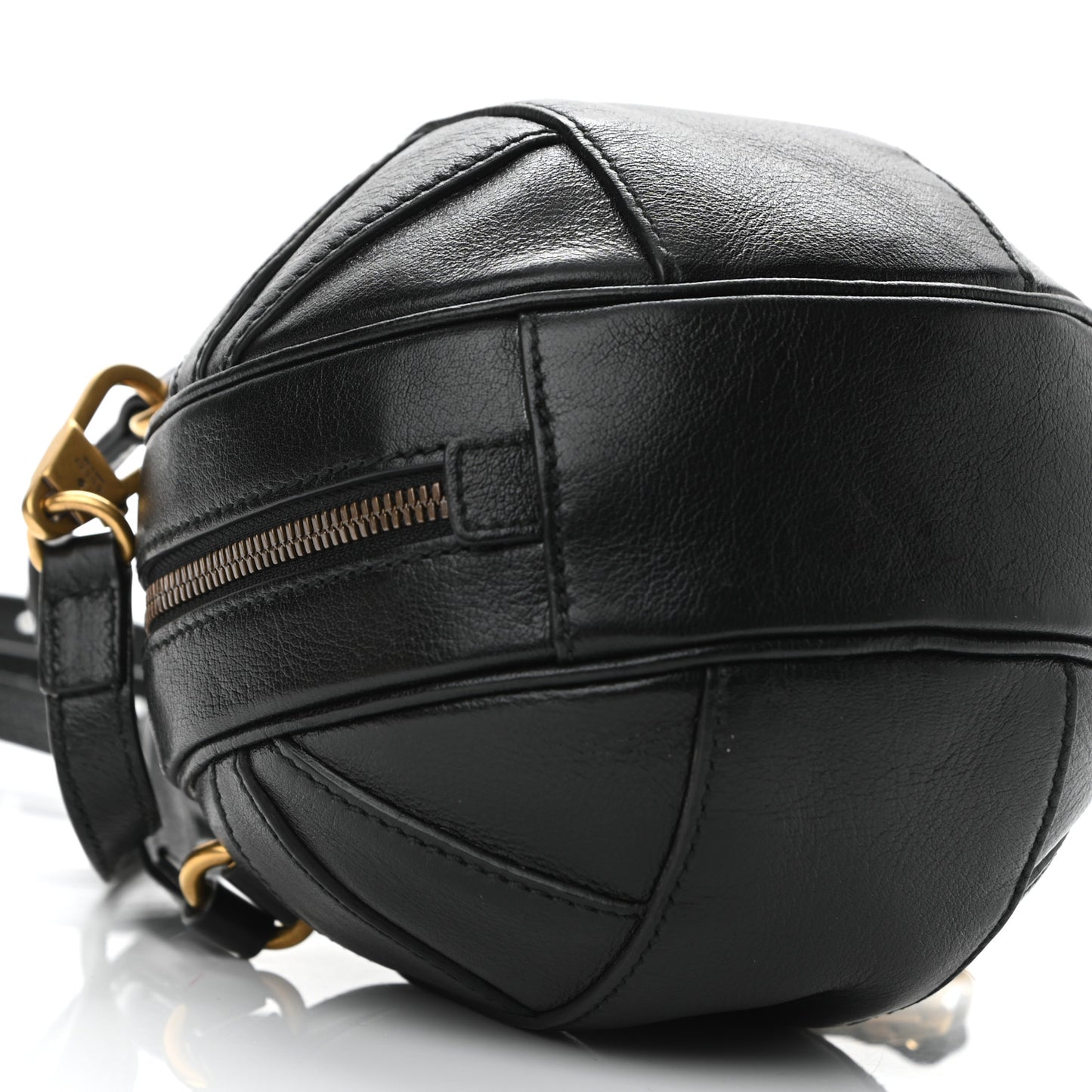 Piuma Lux Energy Mini Tifosa Basketball Shaped Shoulder Bag Black