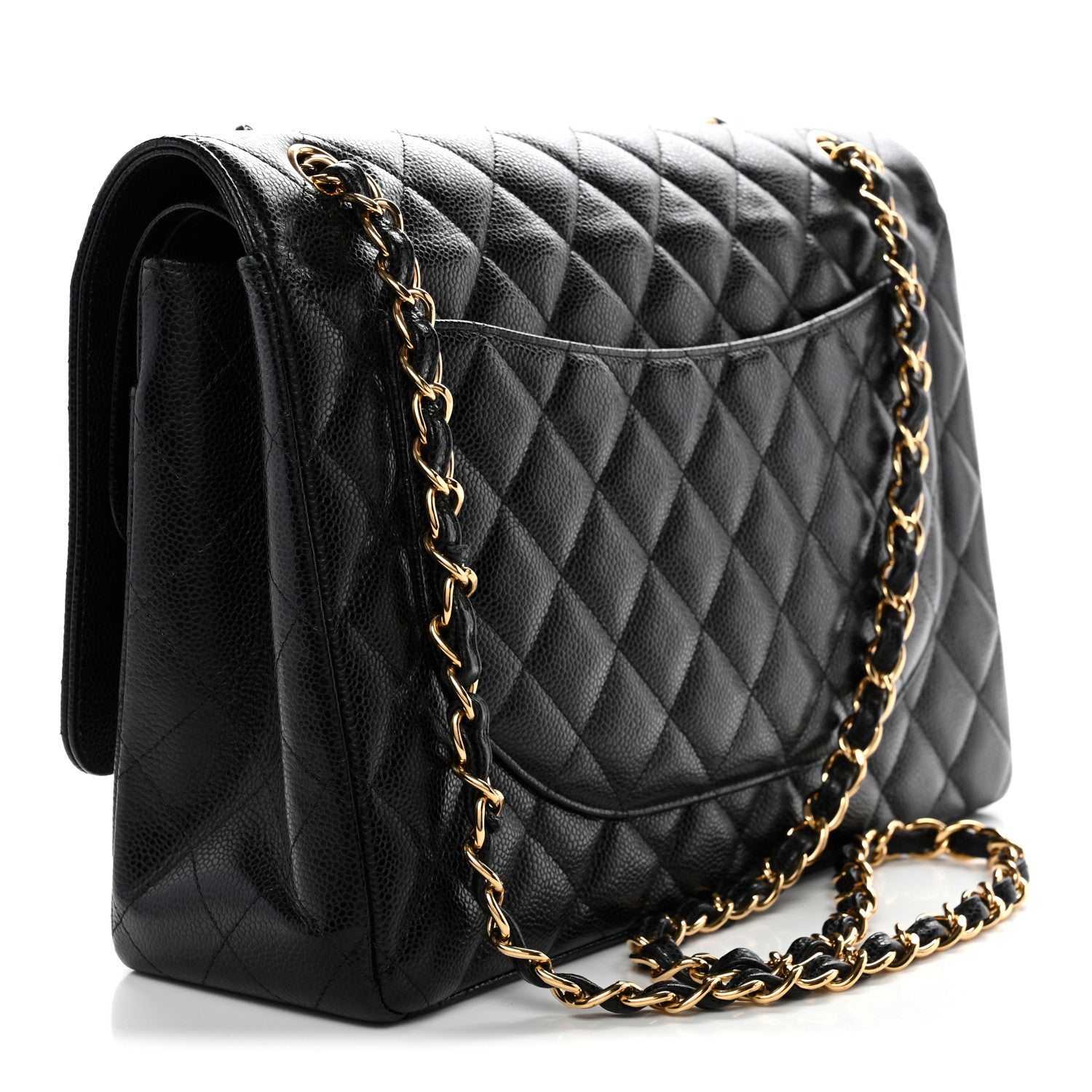 Chanel Caviar Quilted Maxi Double Flap Black 3 of 12