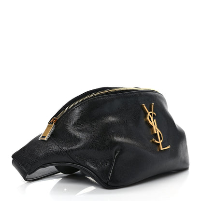 Saint Laurent Grain De Poudre Monogram Belt Bag Black 4 of 10