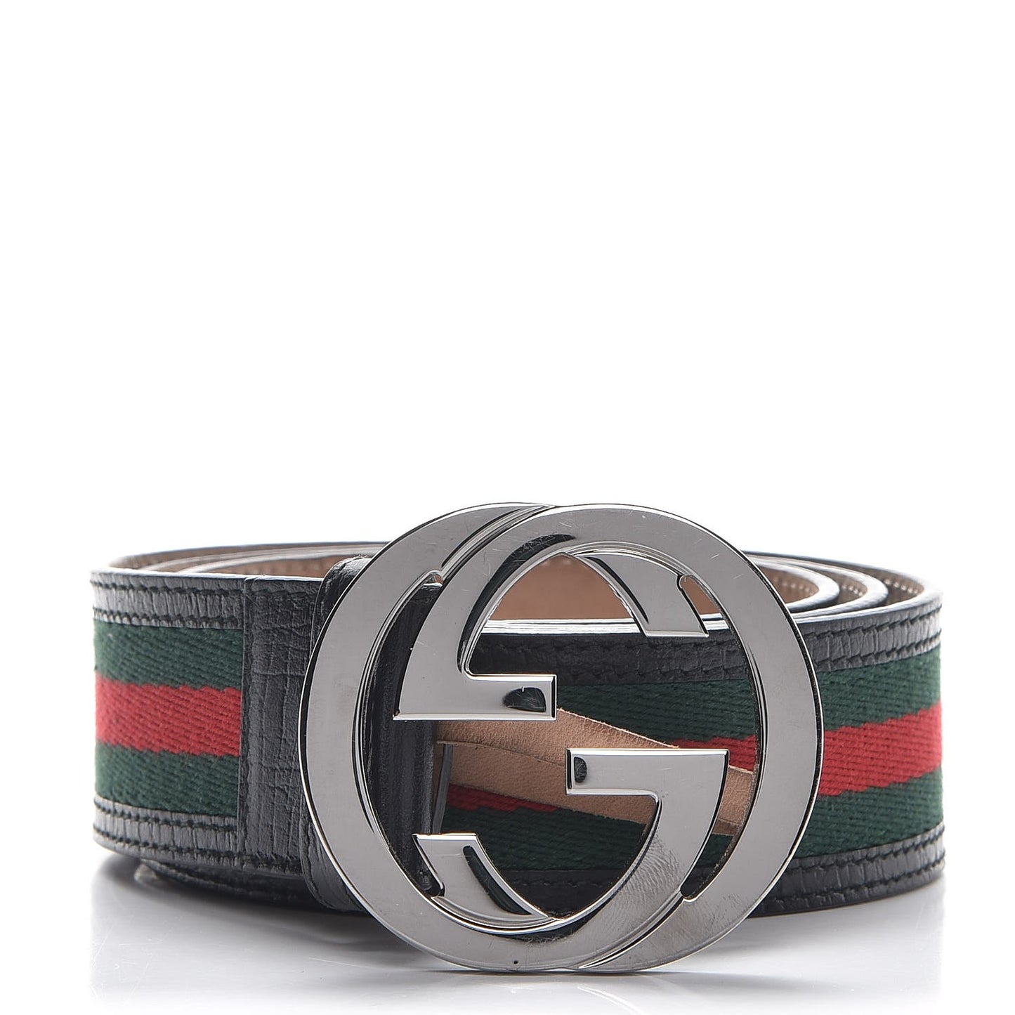 Calfskin Web Interlocking G Belt 95 38 Black