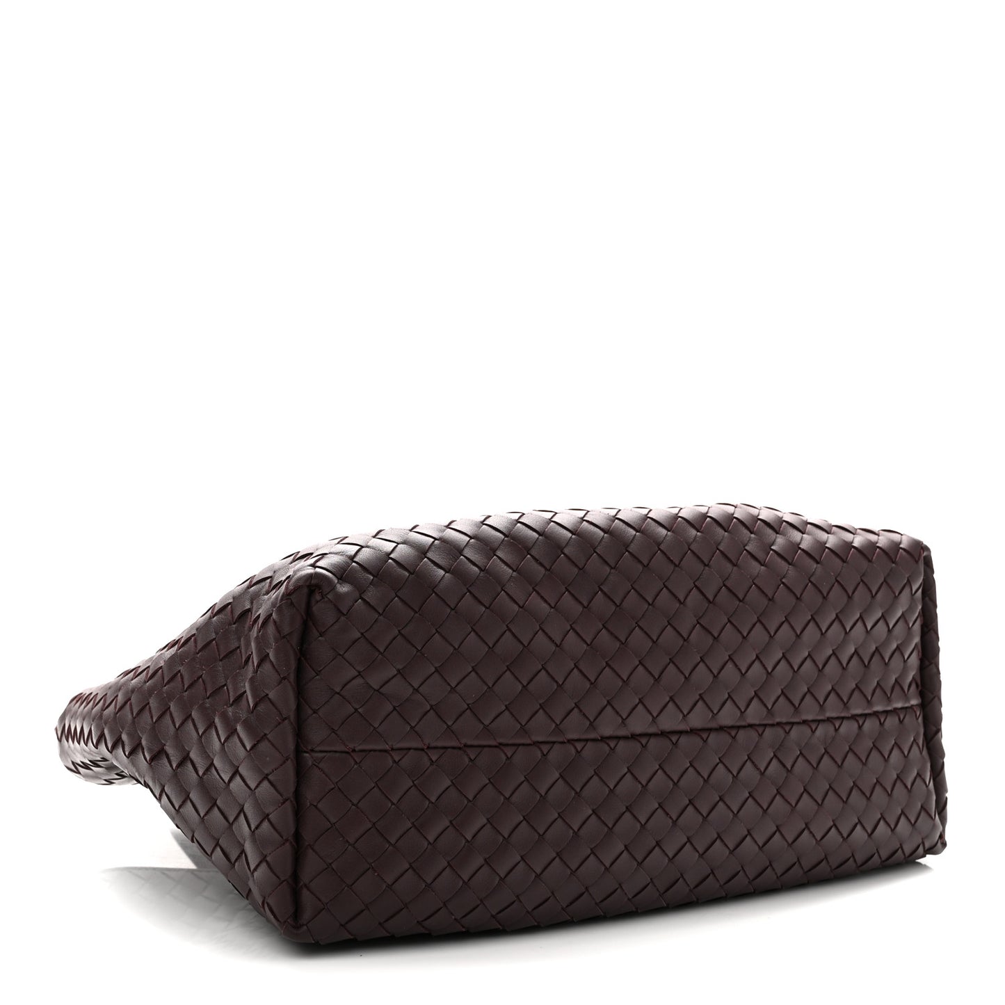 Calfskin Intrecciato Pinacoteca Reversible Tote Dark Barolo Pickle