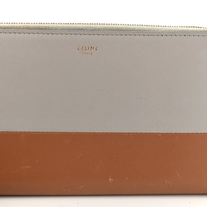 Celine Lambskin Large Zip Around Multifunction Wallet Grey 9 of 10