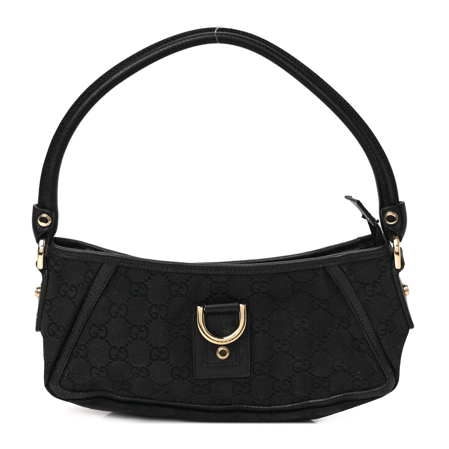 Gucci Monogram D Ring Abbey Pochette Black 1 of 9