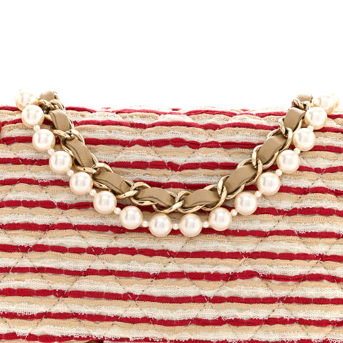 Jersey Quilted Medium Coco Sailor Flap Red White