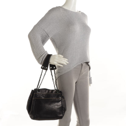Chanel Lambskin Lax Accordion Shoulder Bag Black 2 of 7