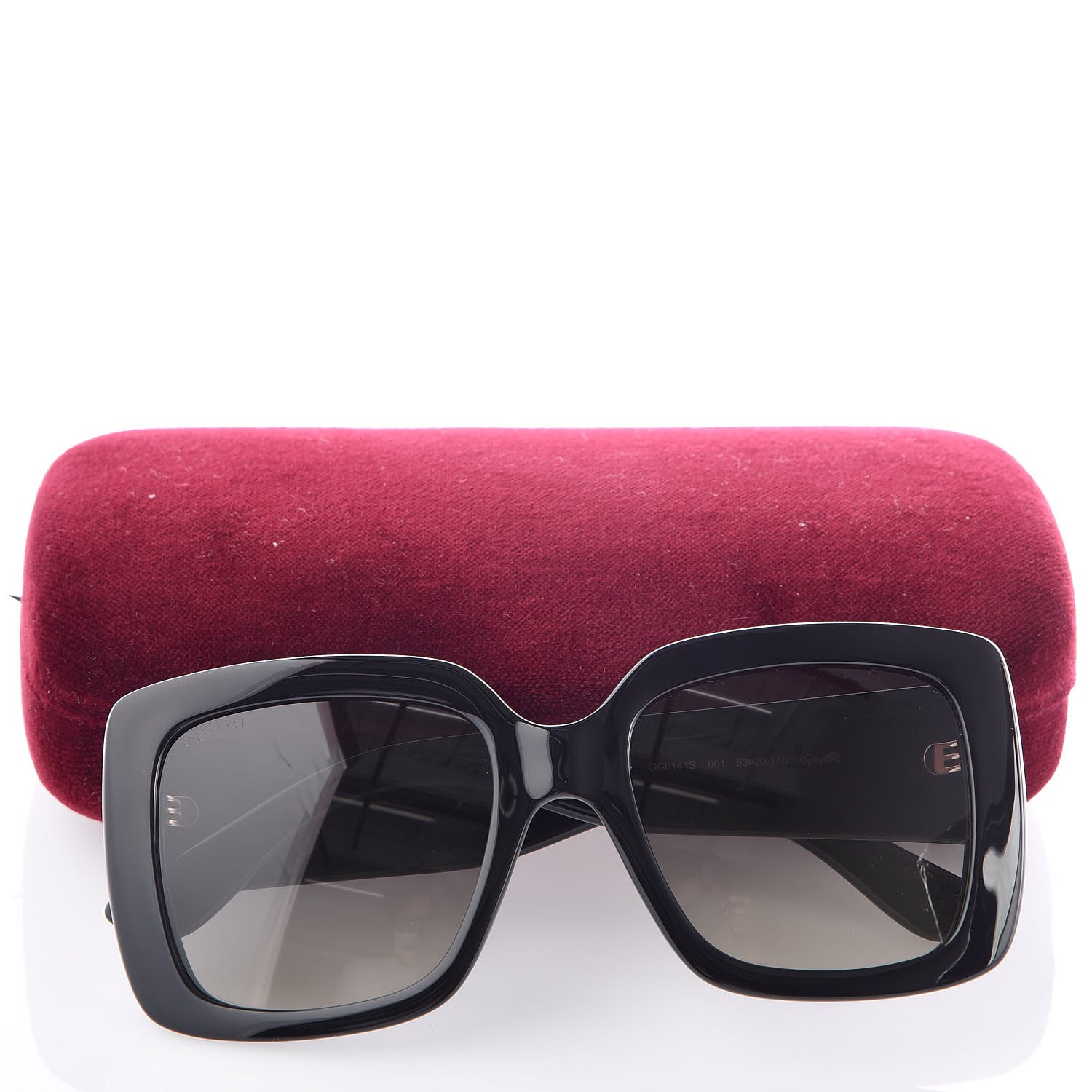 Gucci Acetate Square Frame Sunglasses GG0141S Black 9 of 9