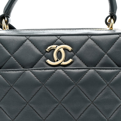 Chanel Lambskin Quilted Medium Trendy CC Bowling Bag Grey 9 of 11