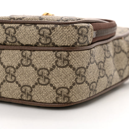 Gucci GG Supreme Monogram Mini Neo Vintage Double Zip Messenger Bag Beige New Acero Crop 10 of 10