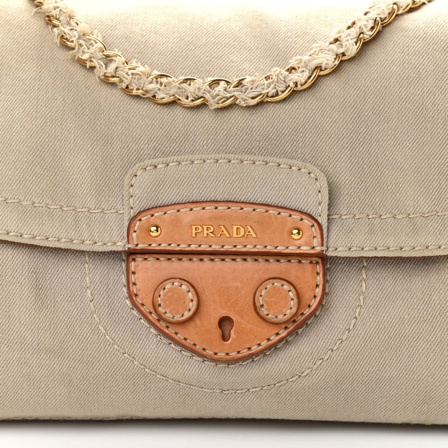 Canapa Cinghiale Chain Flap Naturale Cuoio