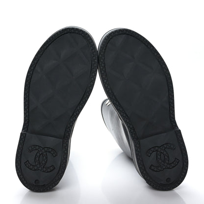 Chanel Caoutchouk CC High Boots 38 Black 6 of 8