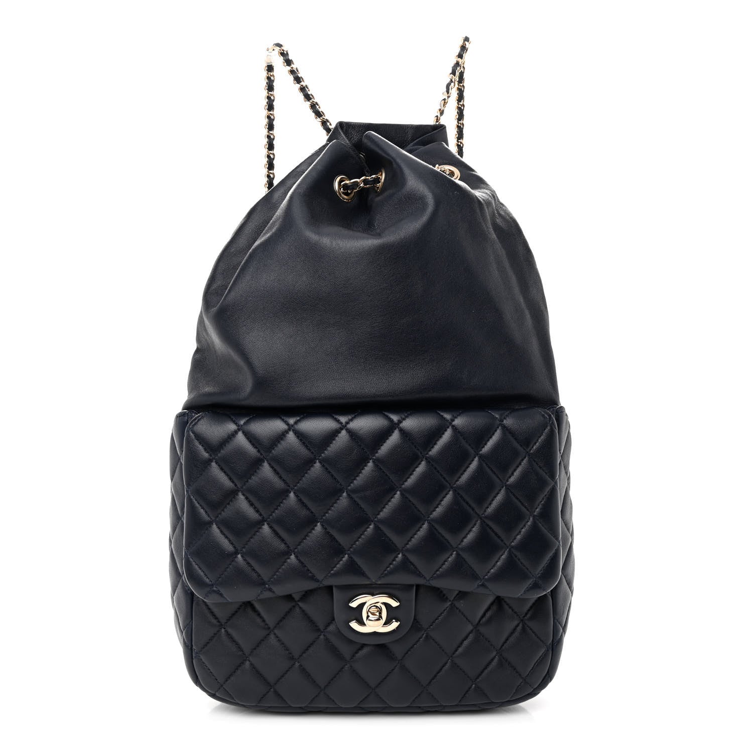 Chanel Lambskin Quilted Large in Seoul Backpack Navy 1 of 11