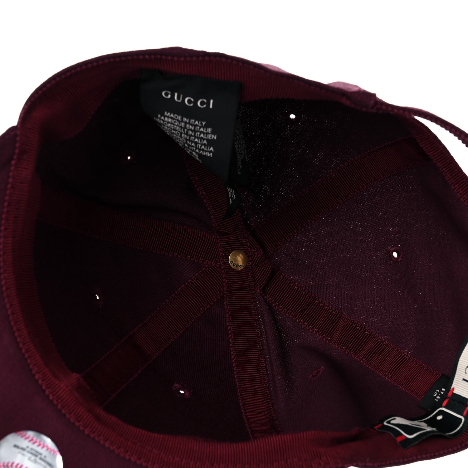 Gucci X MLB Cotton NY Yankees Baseball Hat 57-61 Lacquer 8 of 10