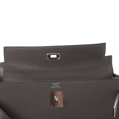 Hermes Taurillon Clemence Kelly Retourne 32 Etain 26 of 33