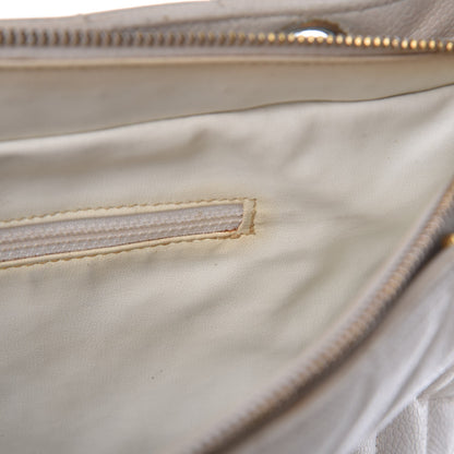 Chanel Caviar Chevron Quilted Shoulder Bag White 9 of 25